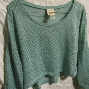 🎵Teal Blue See-through Crop Top🎵